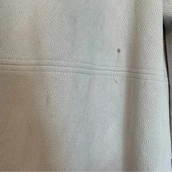 Joan Vass neoprene very light grey coat open cardigan - Picture 4 of 6